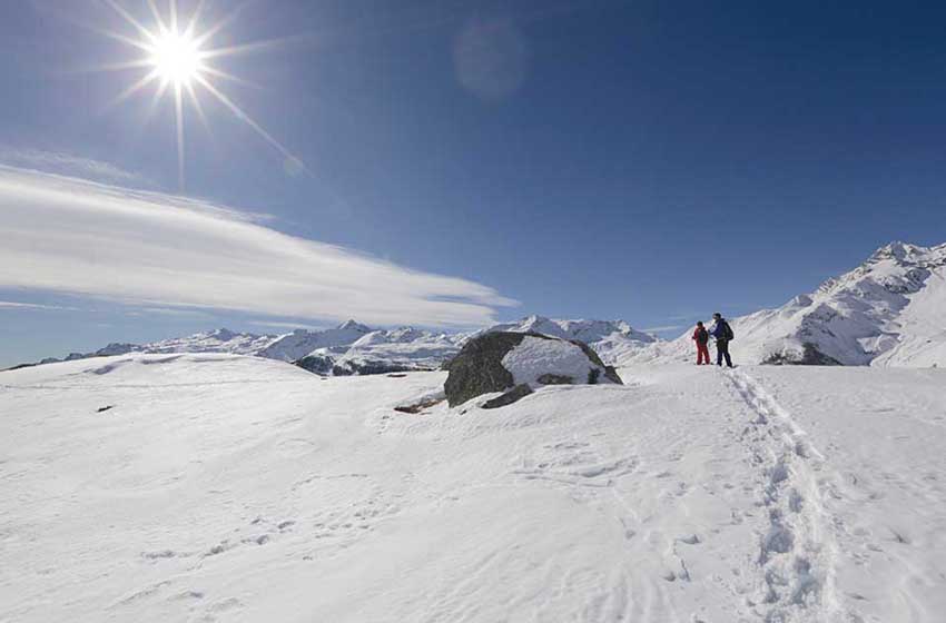 monte spluga innevato