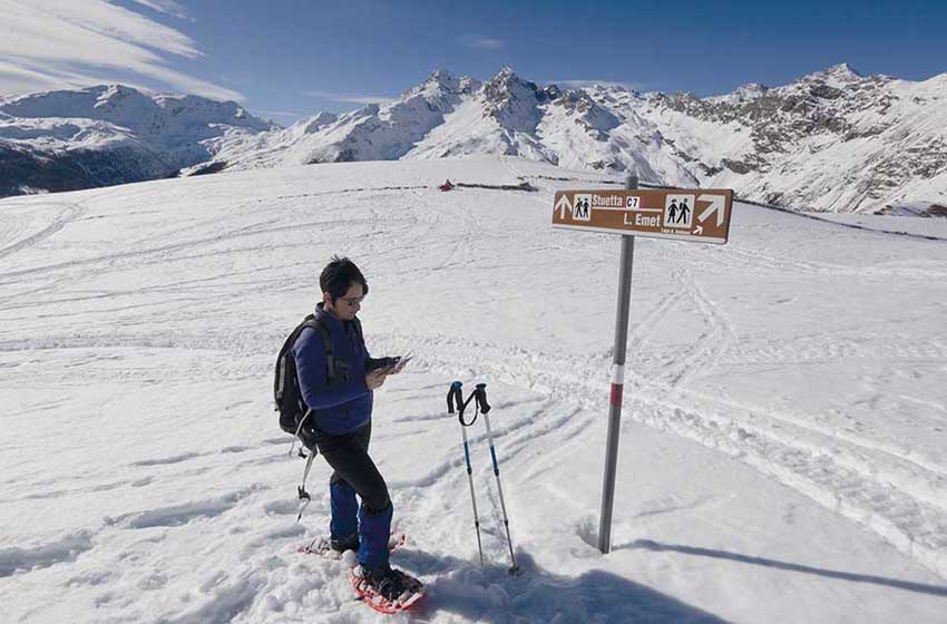 ciaspolata a monte Andossi