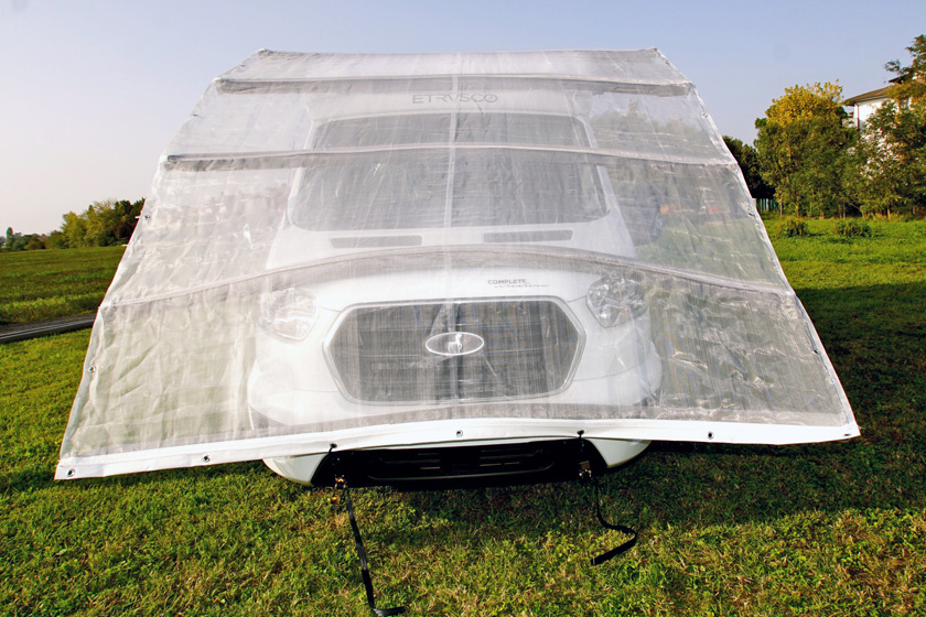 Larcos telo antigrandine camper frontale

