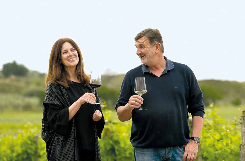 Toscana in camper-Val di Cornia-Suvereto-Stefano Fracolla e la moglie Simena della cantina Casadei