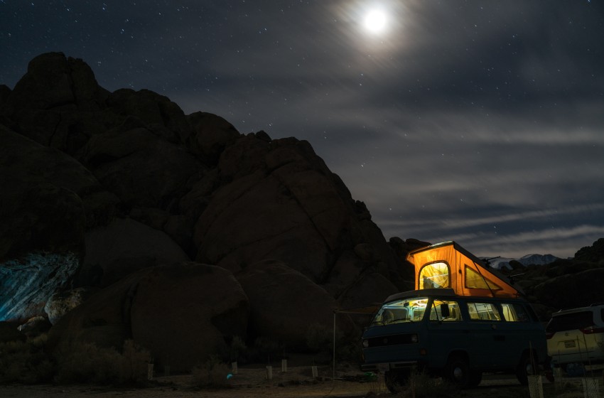 camper di notte