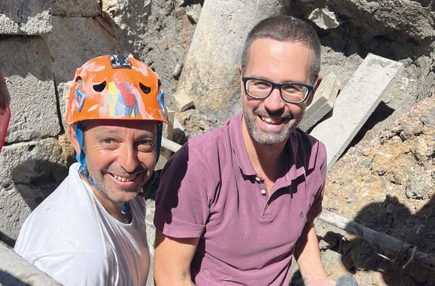 Toscana-San Casciano dei Bagni-gli archeologi Emanuele Mariotti e Jacopo Tabolli