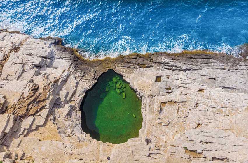 Grecia-Thassos-Giola-vista dall'alto-piscina naturale