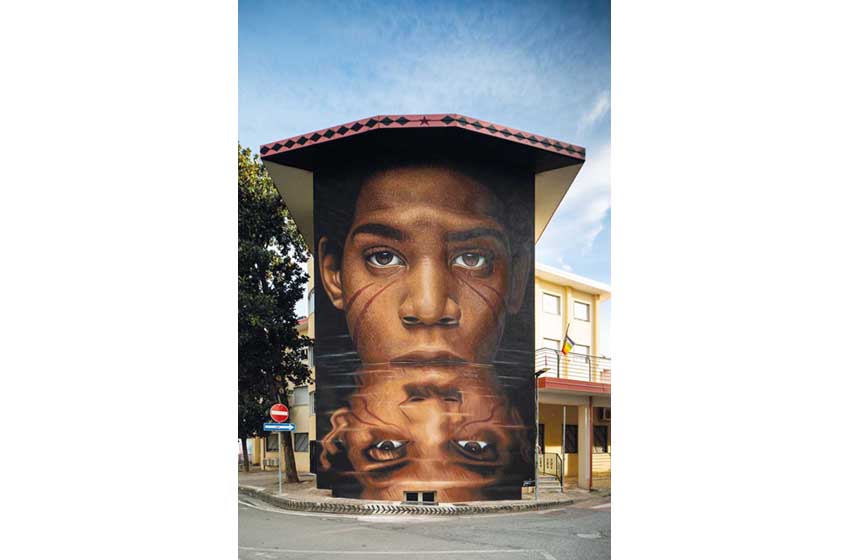 Calabria-Diamante-murales dedicato a Basquiat di Jorit