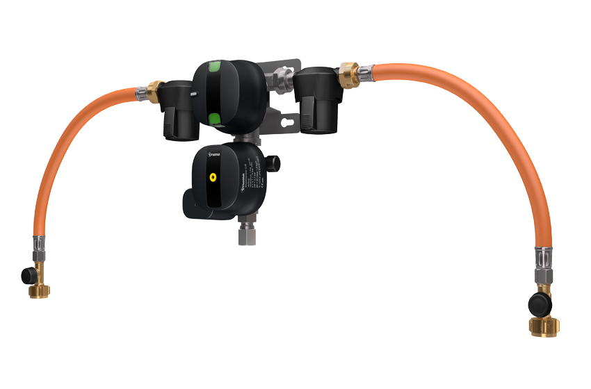 regolatore Truma DuoControl CS con tubi e filtri