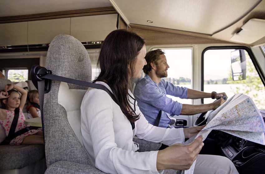 family in camper