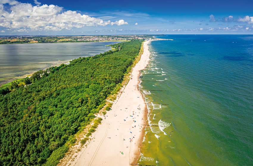 Polonia-Pomerania-la penisola di Hel vista dall'alto