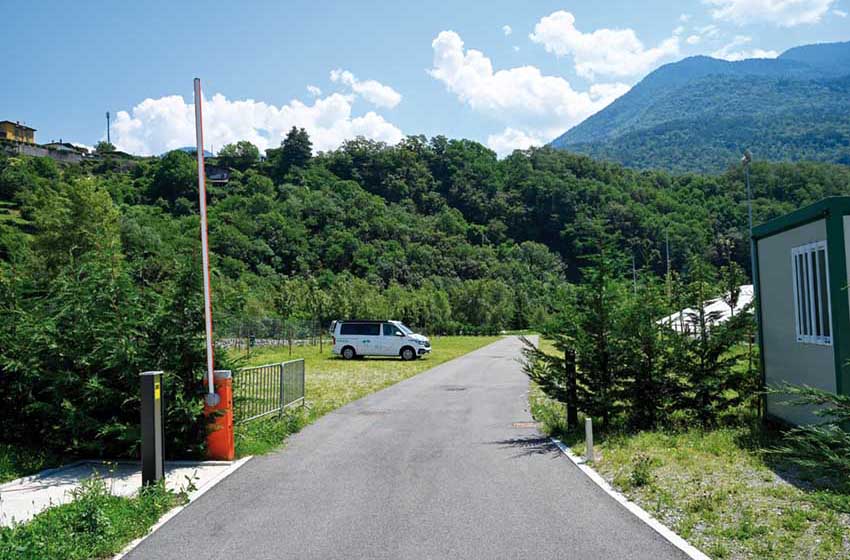 L'area di sosta camper di Bienno