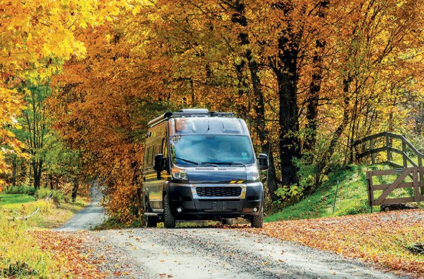 camper in the foliage