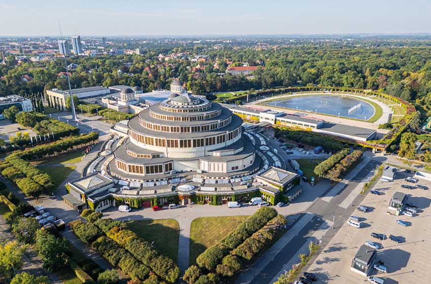 Breslavia, l'edificio della Sala del Centenario