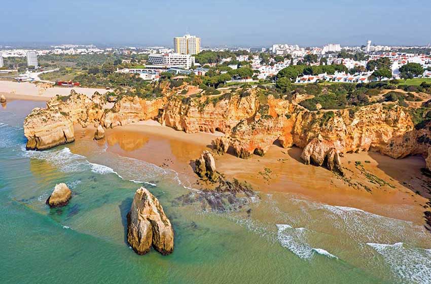 Portogallo-Algarve-Praia Tres Irmaos in Alvor- veduta dall'alto