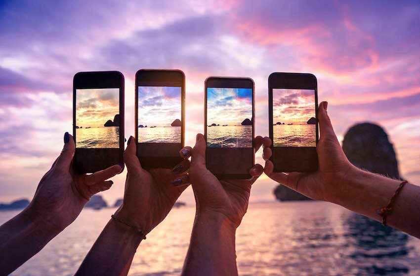 taking pictures with a smartphone