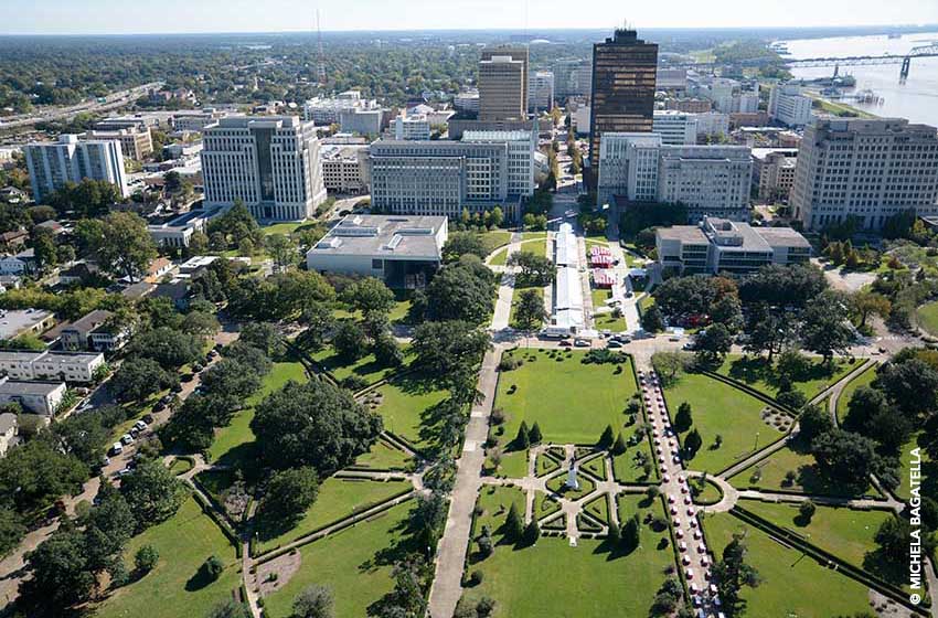 Baton Rouge: panorama dal Louisiana State Capitol