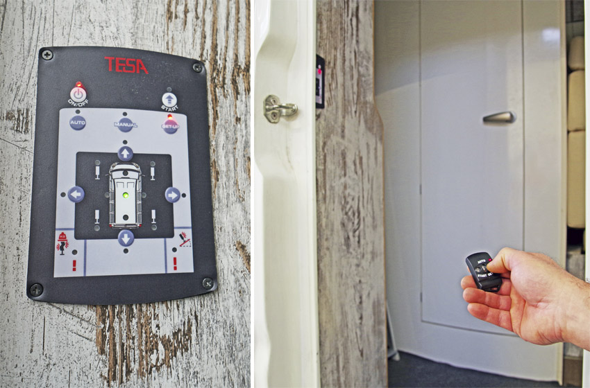 tastierino e telecomando del kit Tesa Autolift System