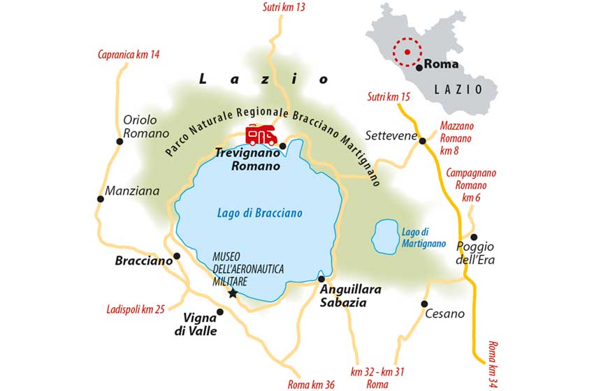 Lazio-Lago di Bracciano-mappa