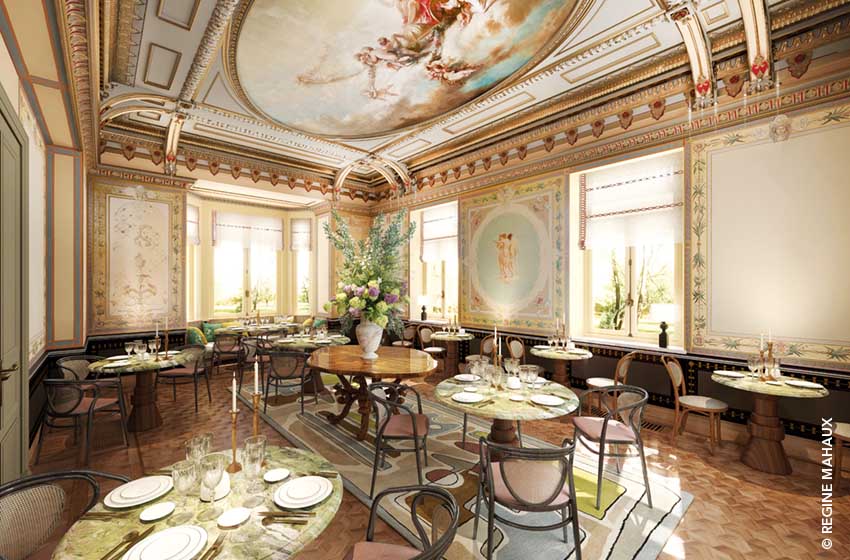 Un interno dell'Hôtel Les Bains a Spa