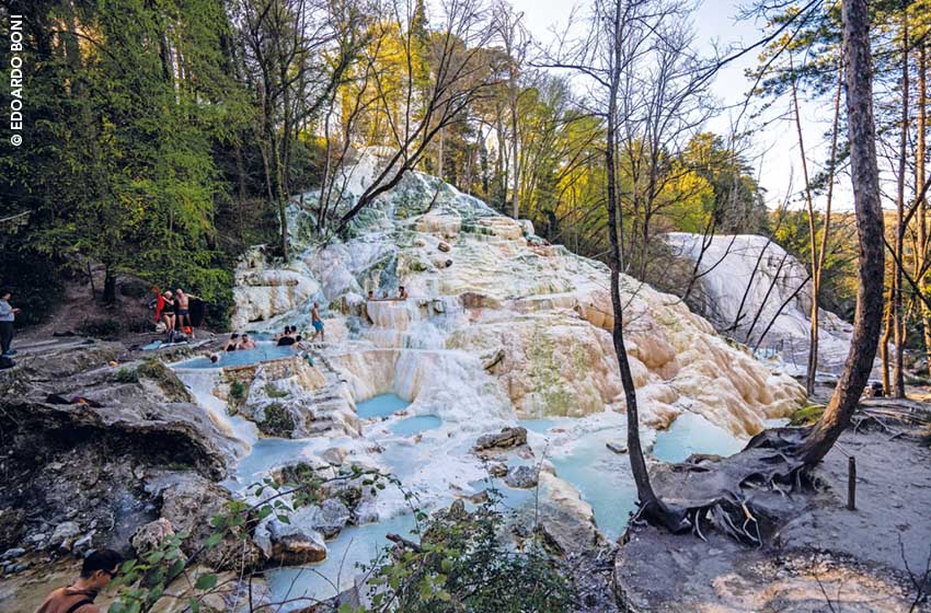 Terme en plein air a Bagni San Filippo, nel Comune di Castiglione d'Orcia (SI)