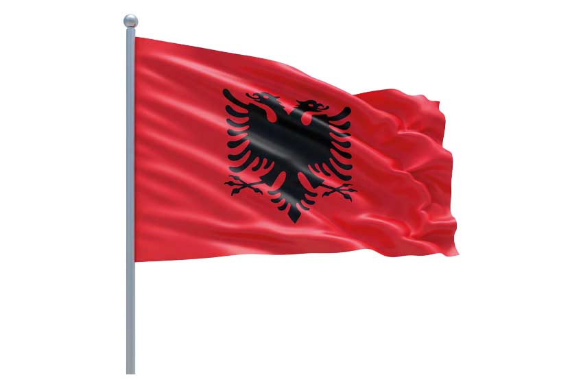 Albania-bandiera Albania_AdobeStock_1548574755