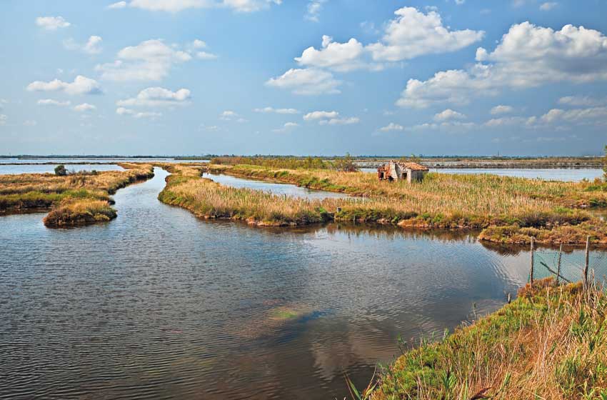 Il paesaggio del delta del Po a Rosolina