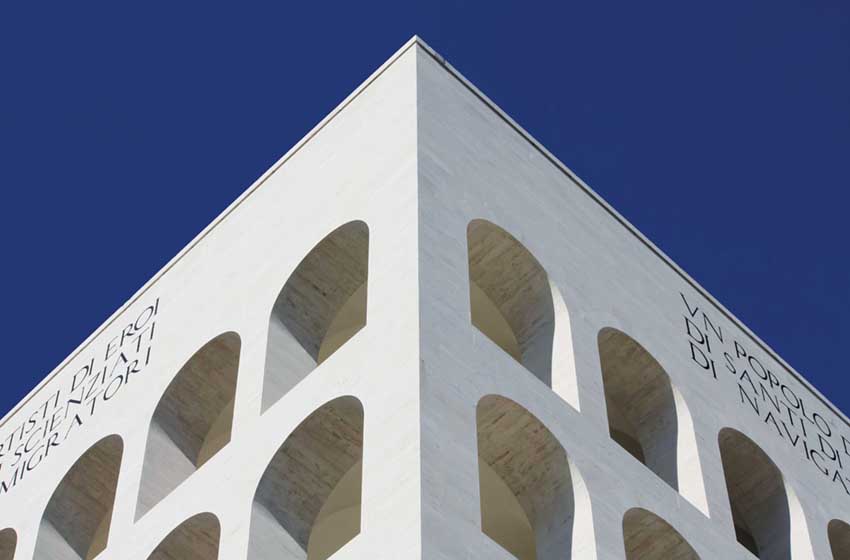 Dettaglio del Palazzo della Civiltà Italiana
