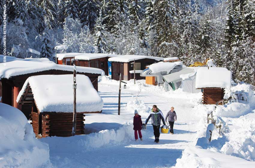 Friuli Venezia Giulia, Sappada, camping Eirl Dolomites Retreat
