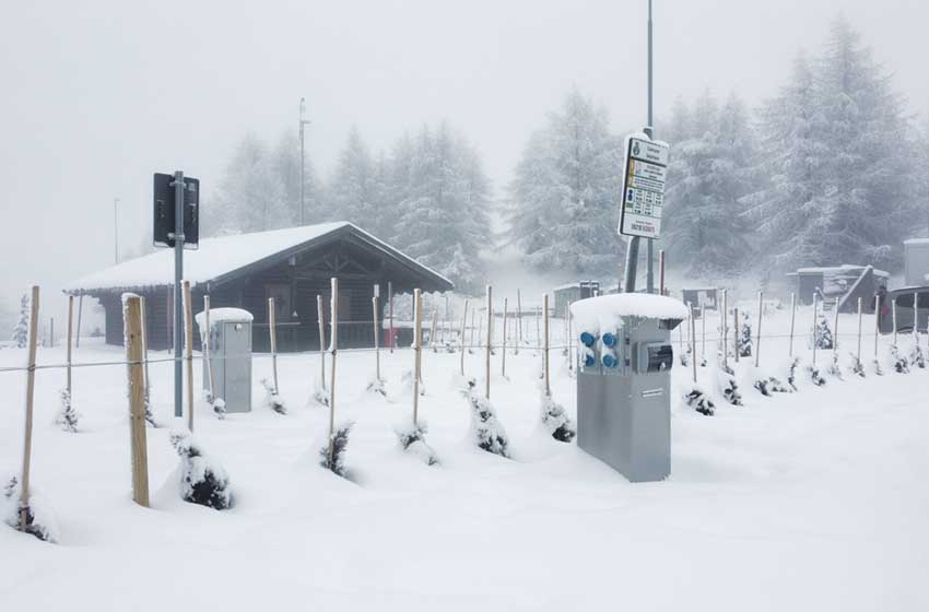 Piemonte, Sestriere, l'area di sosta