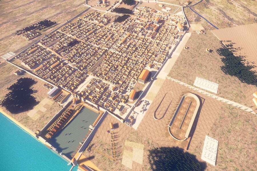 Ricostruzione grafica dell'antica Locri Epizefiri
