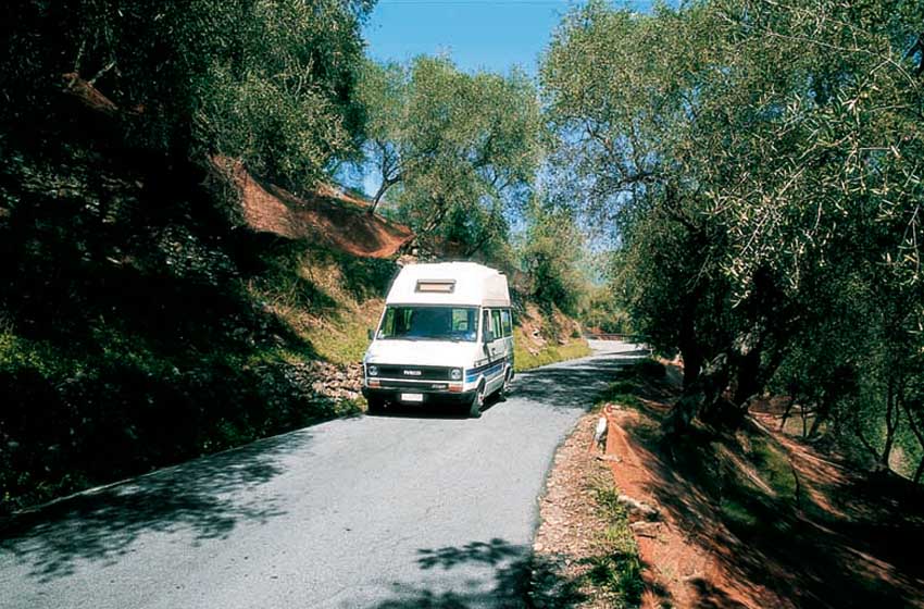camper su strade montane