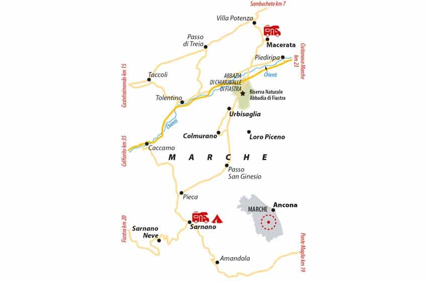 Marche-Macerata e dintorni-mappa