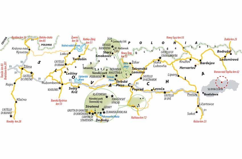 Slovacchia-Monti Tatra-mappa