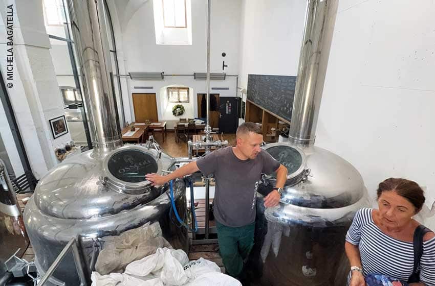 Il birrificio Ossegg presso il monastero di Osek.