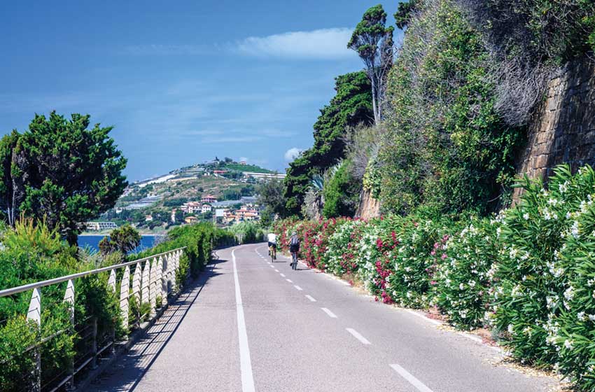 La Ciclovia Riviera dei Fiori a Ospedaletti