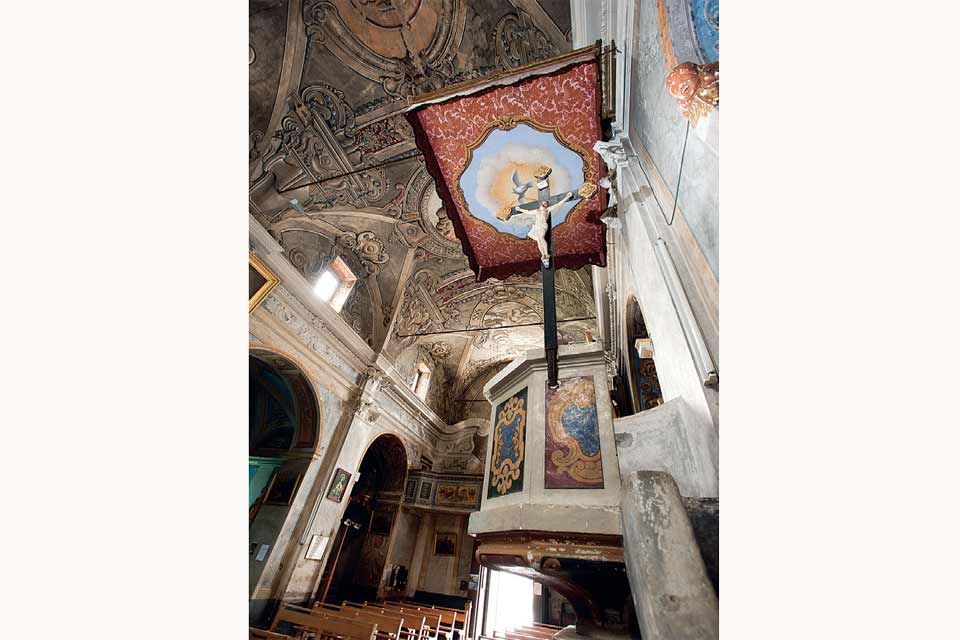 Il pulpito della chiesa di San Giovanni Battista a La Porta