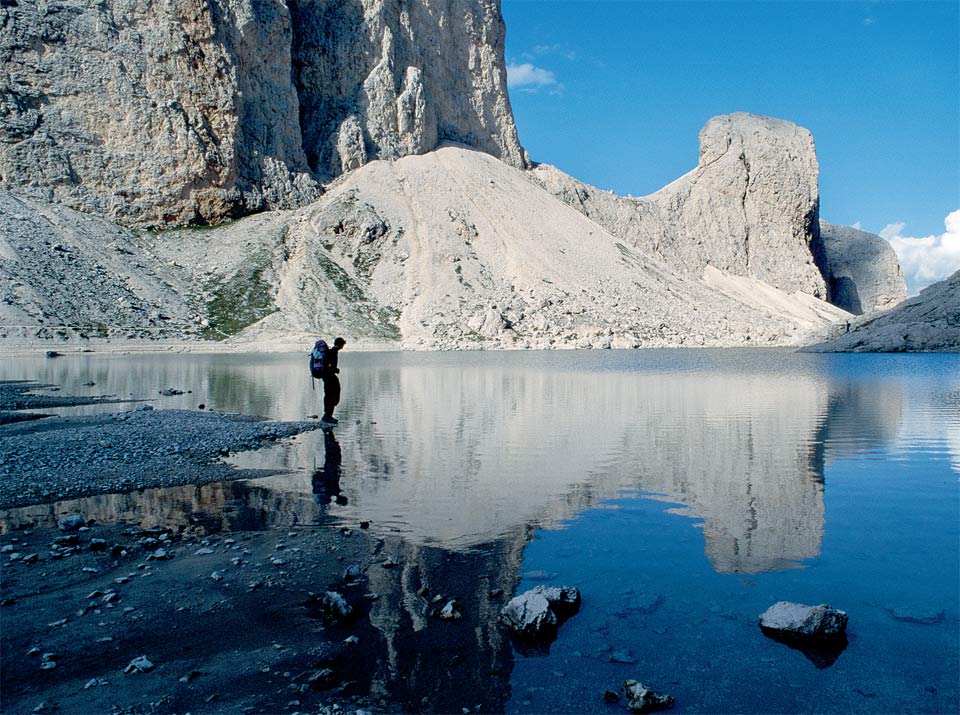 Il Lago d’Antermoia, di origine glaciale