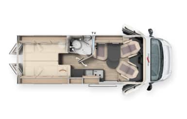 pianta Malibu van first class - two rooms 640 LE RB