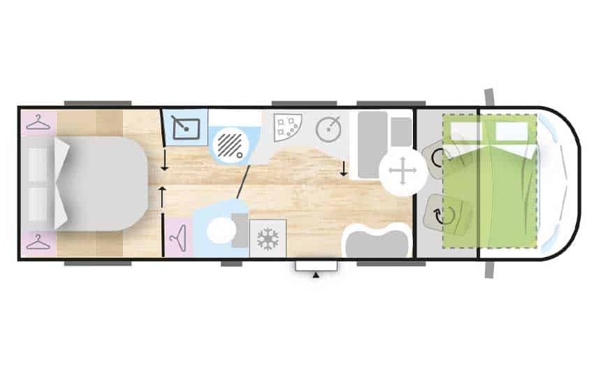 pianta Motorhome Carthago Chic S-Plus I 64 XL QB