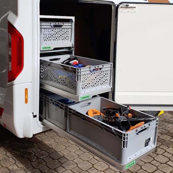 organizzazione garage camper