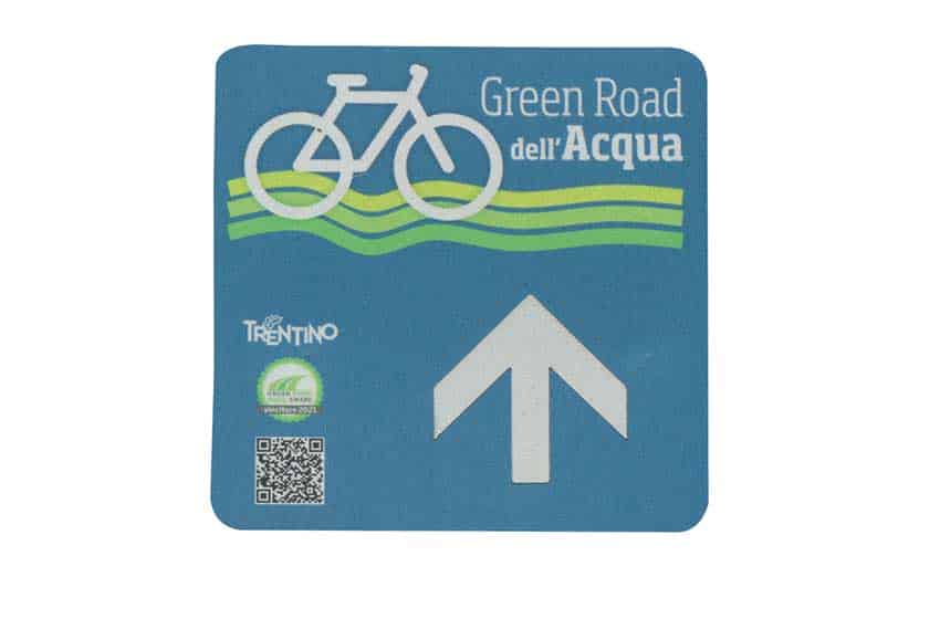 Trentino, il logo della ciclovia Green Road dell'Acqua