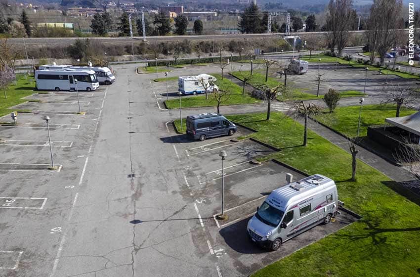 Area sosta camper Battistelli Umbria