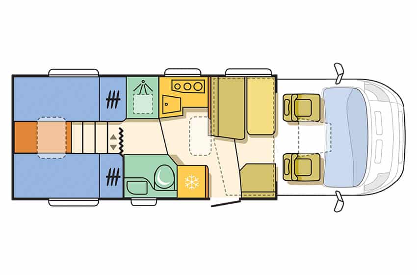 piantina Adria Matrix 670 SL Usato
