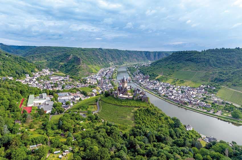 Valle-della-Mosella-Cochem-Veduta-aerea