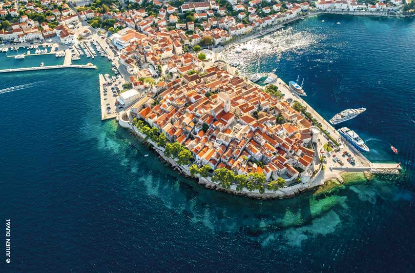 Croazia, Veduta aerea di Korkula