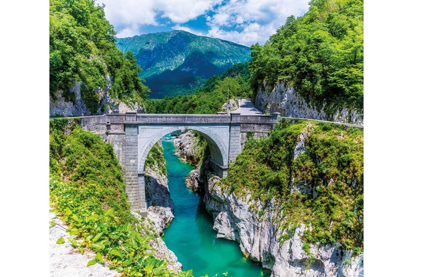 Slovenia, Caporetto: il Ponte di Napoleone sul fiume Soča