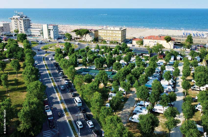 Emilia Romagna-Rimini-Camper Park Rimini-area di sosta camper-veduta dall'alto