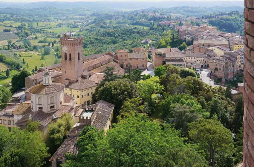 Toscana, veduta di San Miniato dalla Torre di Federico